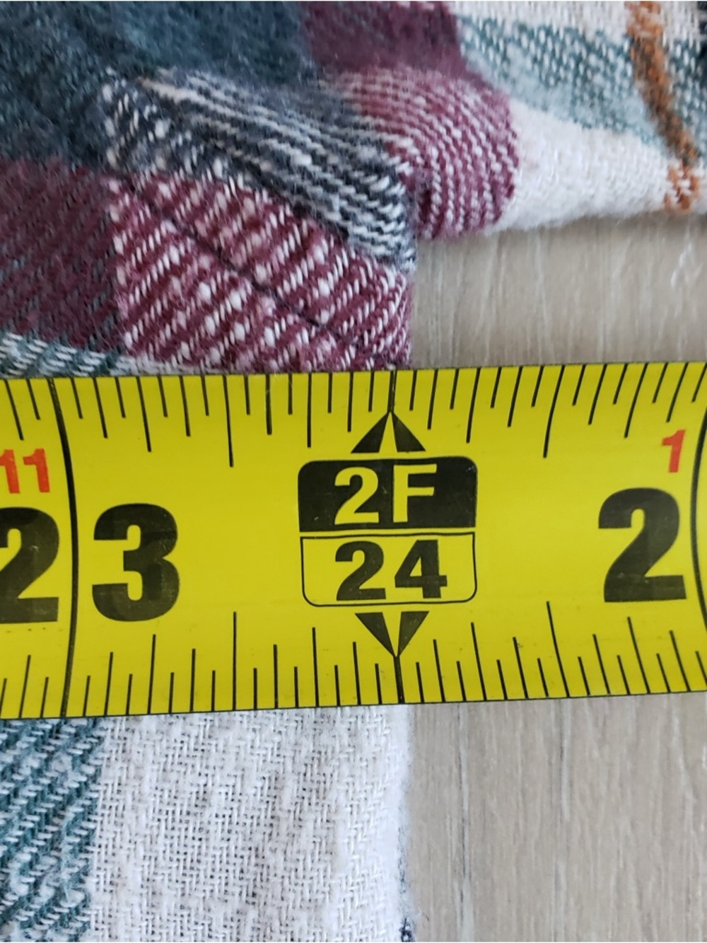 American Eagle Plaid Shirt in Navy, Green & Burgundy - Picture 5 of 7